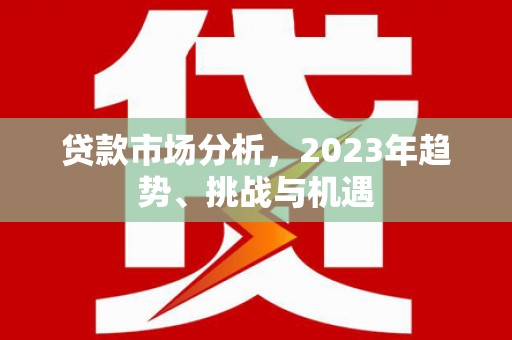中正贷款市场分析，2023年趋势、挑战与机遇