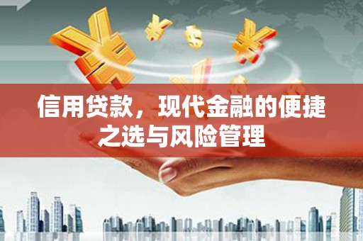 中正信用贷款，现代金融的便捷之选与风险管理