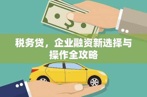 中正税务贷，企业融资新选择与操作全攻略