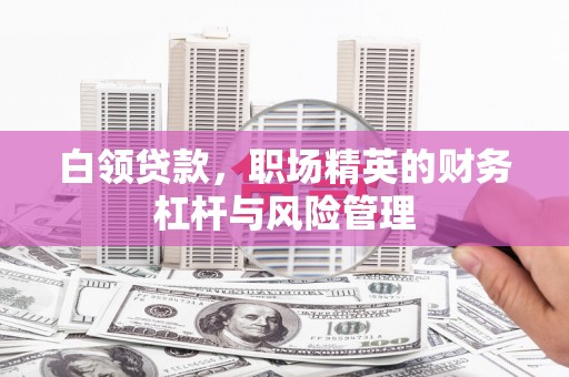 中正白领贷款，职场精英的财务杠杆与风险管理