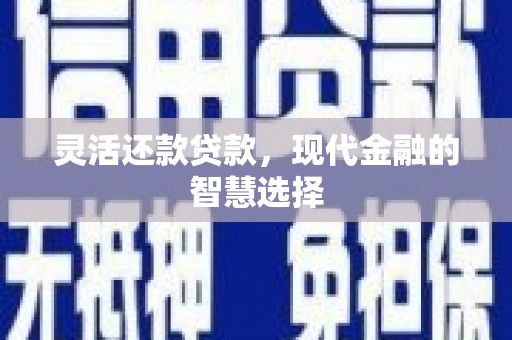 中正灵活还款贷款，现代金融的智慧选择