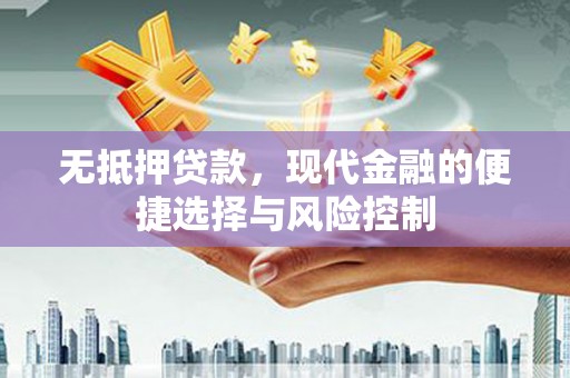 中正无抵押贷款，现代金融的便捷选择与风险控制