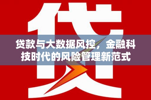 中正贷款与大数据风控，金融科技时代的风险管理新范式