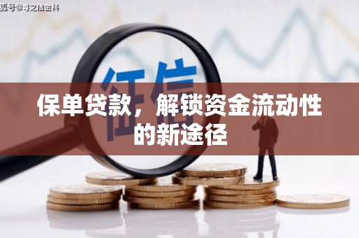 中正保单贷款，解锁资金流动性的新途径