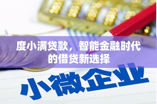 中正度小满贷款，智能金融时代的借贷新选择
