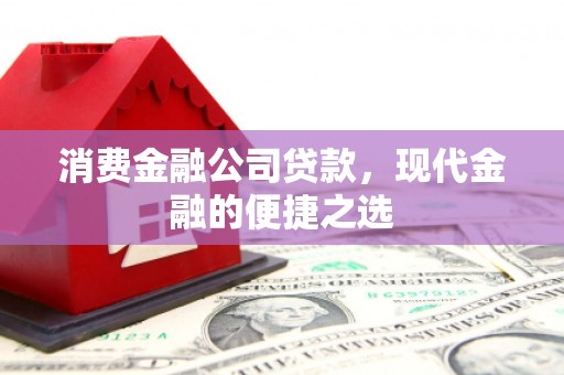 中正消费金融公司贷款，现代金融的便捷之选