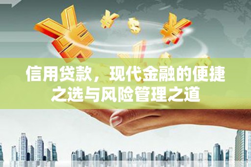 中正信用贷款，现代金融的便捷之选与风险管理之道