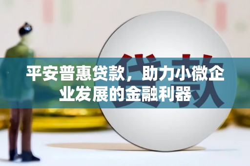 中正平安普惠贷款，助力小微企业发展的金融利器