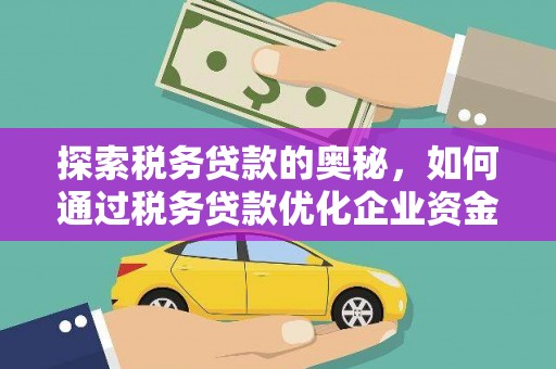 中正探索税务贷款的奥秘，如何通过税务贷款优化企业资金流