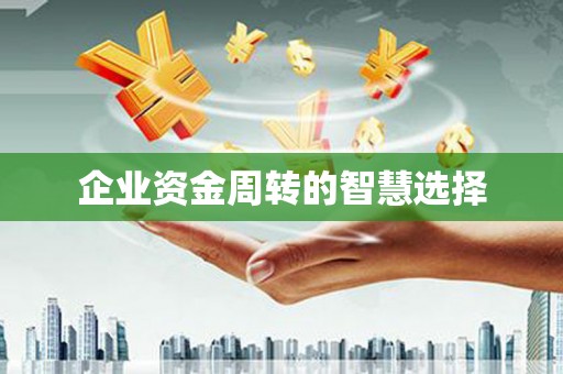 中正企业资金周转的智慧选择