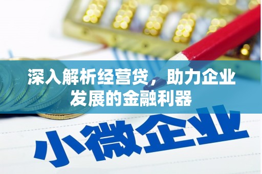 中正深入解析经营贷，助力企业发展的金融利器