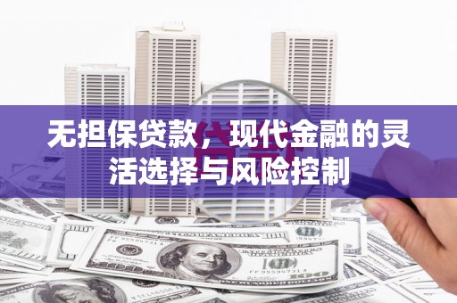 中正无担保贷款，现代金融的灵活选择与风险控制