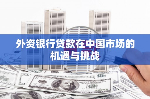 中正外资银行贷款在中国市场的机遇与挑战