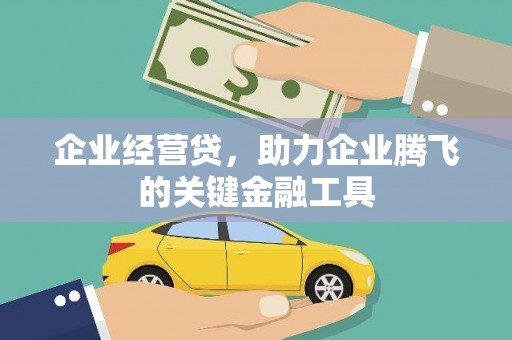 中正企业经营贷，助力企业腾飞的关键金融工具