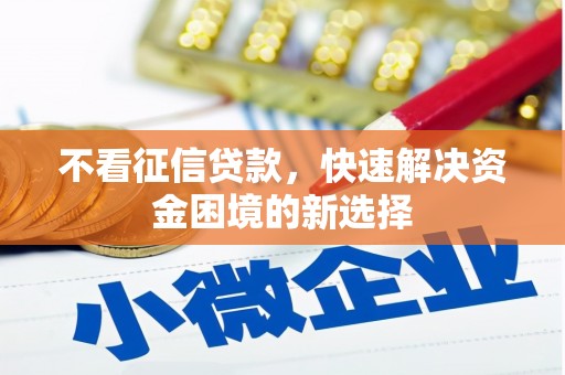 中正不看征信贷款，快速解决资金困境的新选择