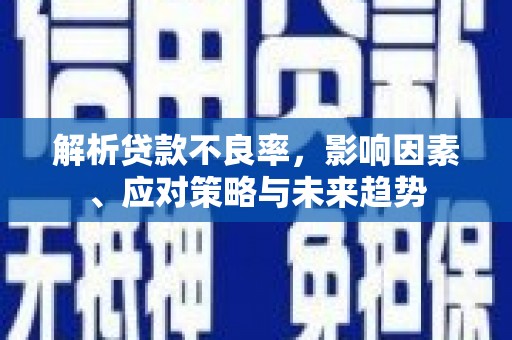 中正解析贷款不良率，影响因素、应对策略与未来趋势