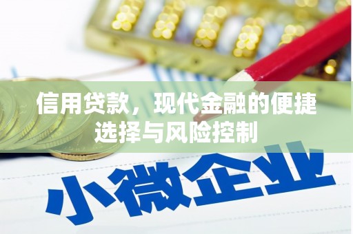 中正信用贷款，现代金融的便捷选择与风险控制