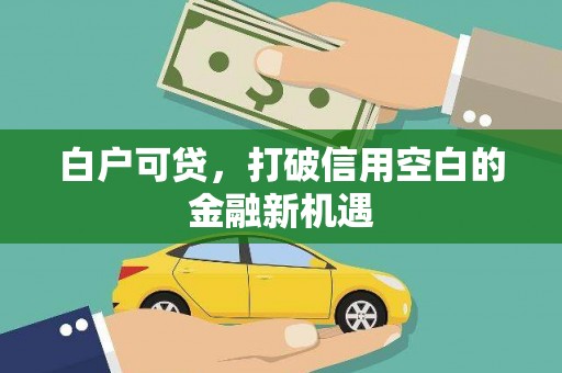 中正白户可贷，打破信用空白的金融新机遇