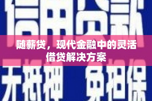 中正随薪贷，现代金融中的灵活借贷解决方案