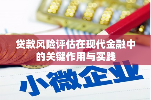 中正贷款风险评估在现代金融中的关键作用与实践