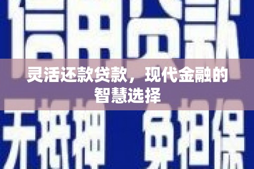 中正灵活还款贷款，现代金融的智慧选择