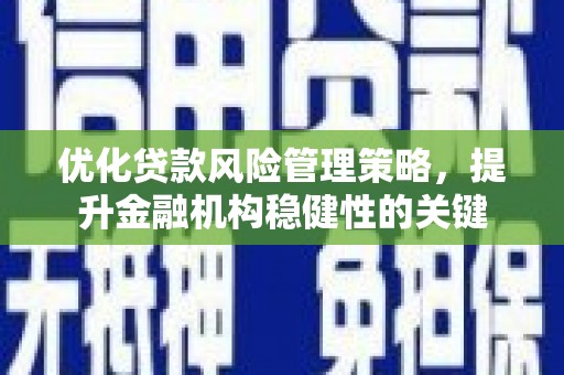 中正优化贷款风险管理策略，提升金融机构稳健性的关键