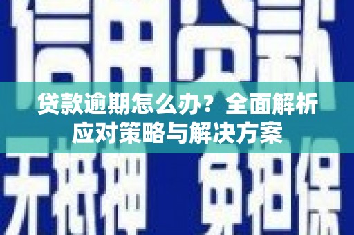 中正贷款逾期怎么办？全面解析应对策略与解决方案