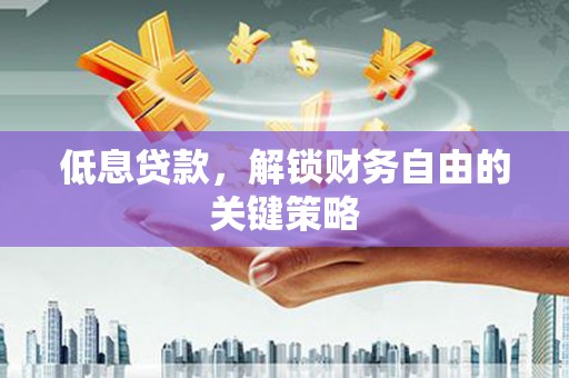 中正低息贷款，解锁财务自由的关键策略
