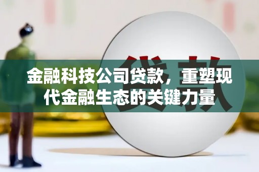 中正金融科技公司贷款，重塑现代金融生态的关键力量