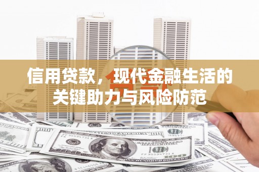 中正信用贷款，现代金融生活的关键助力与风险防范