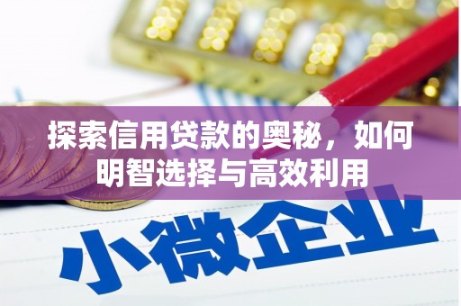 中正探索信用贷款的奥秘，如何明智选择与高效利用