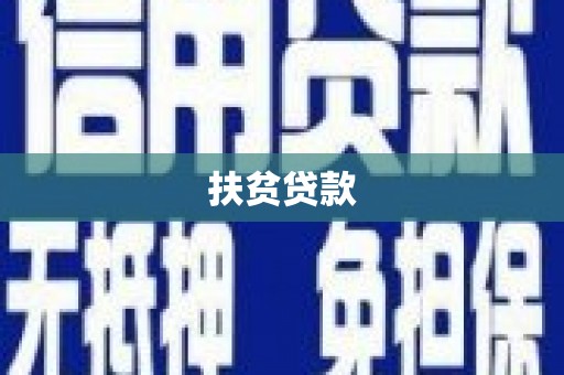 中正扶贫贷款