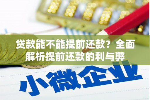 中正贷款能不能提前还款？全面解析提前还款的利与弊